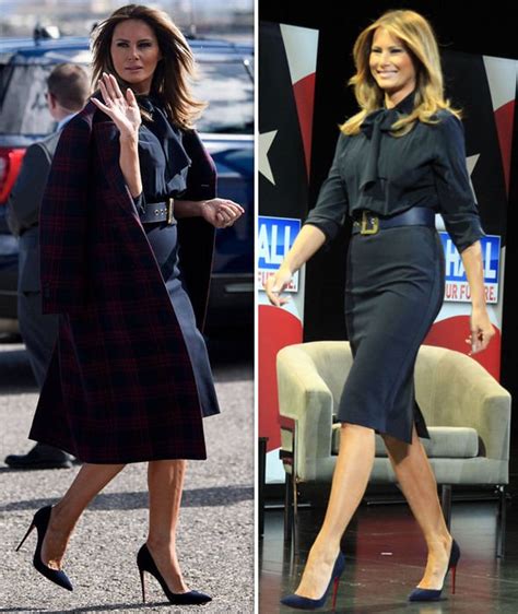 Melania Trump shows off her long model legs in Las Vegas.